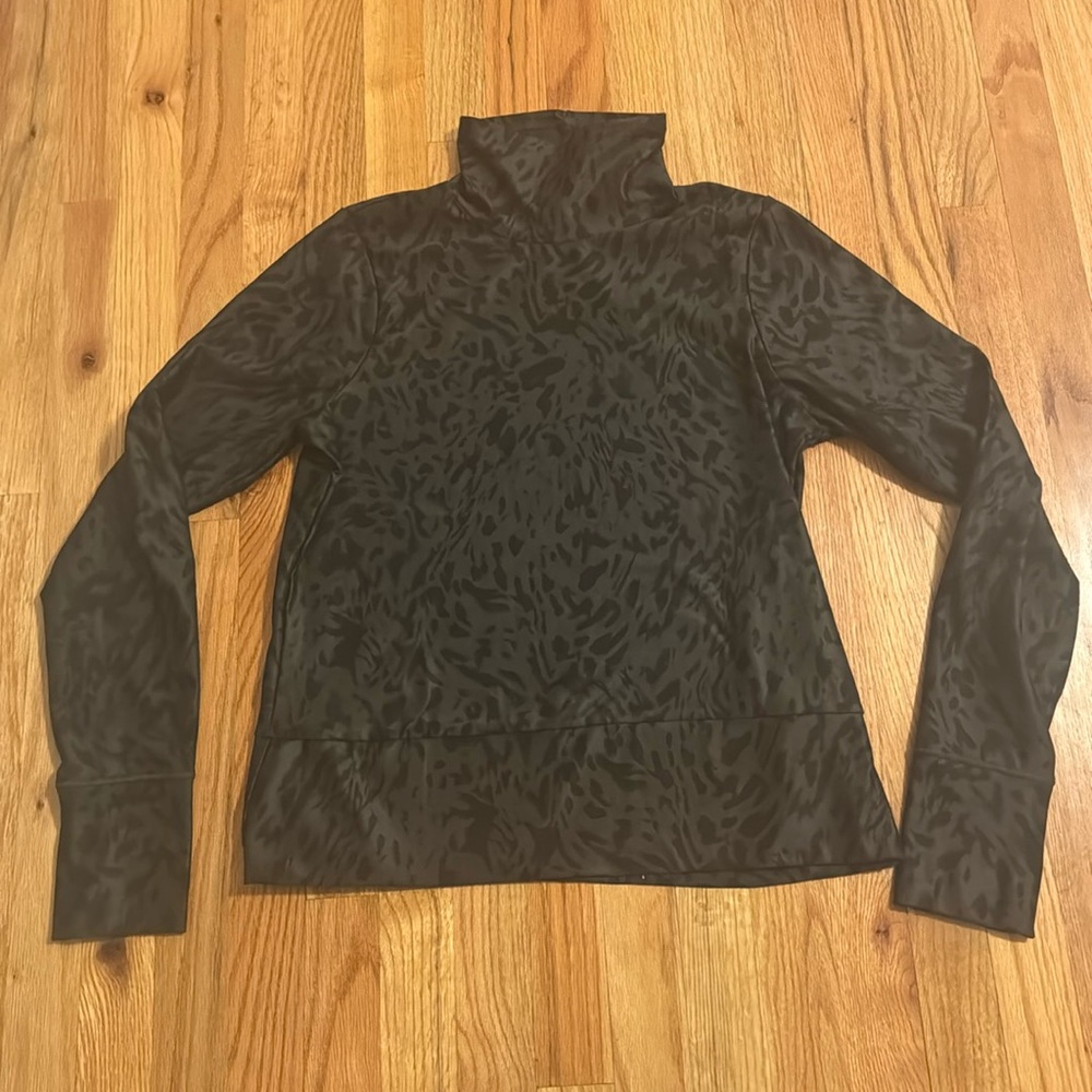 Calia Mock Neck Long Sleeve Leopard Shirt